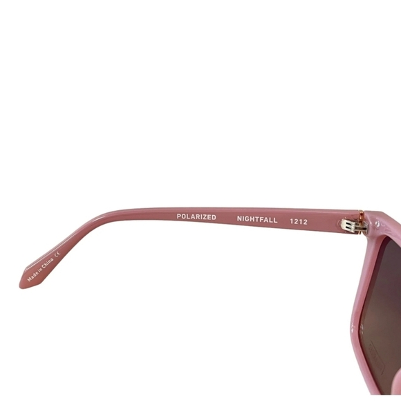 New Quay Australia NIGHTFALL Oversized Polarized Rose-Tinted Sunglasses - Picture 7 of 9